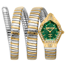 Load image into Gallery viewer, Just Cavalli Mesmerizing Green Dial Two Tone Steel Strap Watch for Women - JC1L304M0065