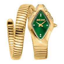 Load image into Gallery viewer, Just Cavalli Ferocious Green Dial Gold Steel Strap Watch for Women - JC1L306M0045