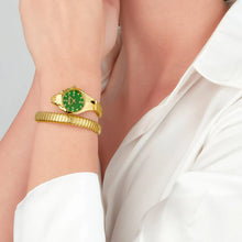 Load image into Gallery viewer, Just Cavalli Amalfi Green Dial Gold Steel Strap Watch for Women - JC1L270M0035