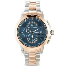 Load image into Gallery viewer, Maserati Ingegno Chronograph Blue Dial Two Tone Steel Strap Watch for Men - R8873619002