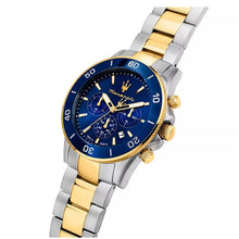 Load image into Gallery viewer, Maserati Competizione Chronograph Blue Dial Two Tone Steel Strap Watch For Men - R8873600006
