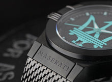 Load image into Gallery viewer, Maserati Potenza Aqua Edition Black Dial Black Mesh Bracelet Watch For Men - R8853144002