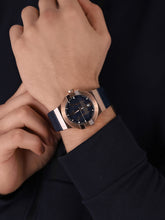 Load image into Gallery viewer, Maserati Potenza 42mm Rose Gold &amp; Blue Dial Blue Leather Strap Watch For Men - R8851108027