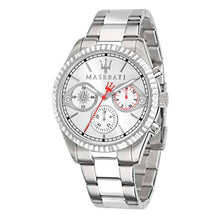 Load image into Gallery viewer, Maserati Competizione Chronograph White Dial Silver Steel Strap Watch For Men - R8853100017