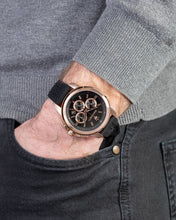 Load image into Gallery viewer, Maserati Successo 44mm Black Rose Gold Dial Black Rubber Strap Watch For Men - R8871621012