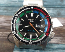 Load image into Gallery viewer, Seiko 5 Sports SKX Series Regatta Timer Retro Blue Dial Silver Steel Strap Watch For Men - SRPK13K1