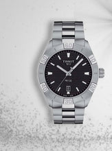 Load image into Gallery viewer, Tissot PR 100 Sport Quartz Black Dial Silver Steel Strap Watch For Men - T101.610.11.051.00