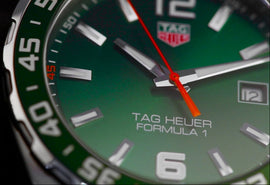 Tag Heuer Formula 1 Limited Edition Green Dial Silver Steel Strap Watch for Men - WAZ1017.BA0842