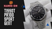 Load image into Gallery viewer, Tissot PR 100 Sport Quartz Black Dial Silver Steel Strap Watch For Men - T101.610.11.051.00