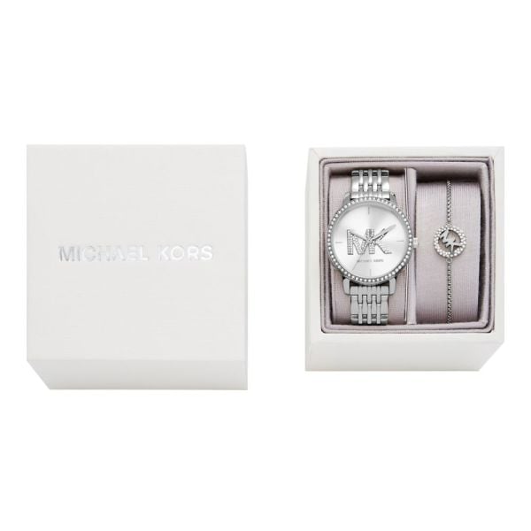 Michael Kors Melissa Quartz Silver Dial Silver Steel Strap Watch for Women - MK4370
