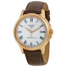 Load image into Gallery viewer, Tissot T Classic Carson Powermatic 80 White Dial Brown Leather Strap Watch for Men - T085.407.36.013.00