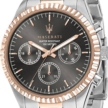 Load image into Gallery viewer, Maserati Competizione Analog Black Dial Two Tone Stainless Steel Strap Watch For Men - R8853100020