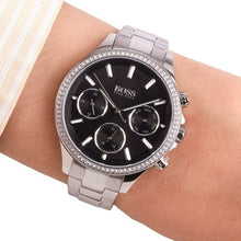 Load image into Gallery viewer, Hugo Boss Hera Black Dial Silver Steel Strap Watch for Women - 1502593