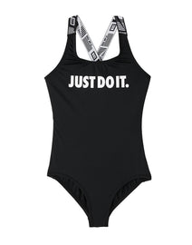 Girls' Crossback 1Piece Swimsuit :Black