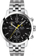 Load image into Gallery viewer, Tissot PRC 200 Chronograph Black Dial Silver Steel Strap Watch For Men - T114.417.11.057.00
