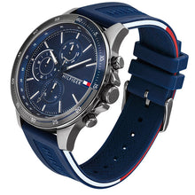 Load image into Gallery viewer, Tommy Hilfiger Bank Blue Dial Blue Rubber Strap Watch for Men - 1791721