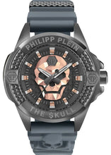 Load image into Gallery viewer, Philipp Plein The Skull Grey Dial Grey Silicone Strap Watch For Men- PWAAA2324