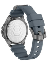 Load image into Gallery viewer, Philipp Plein The Skull Grey Dial Grey Silicone Strap Watch For Men- PWAAA2324