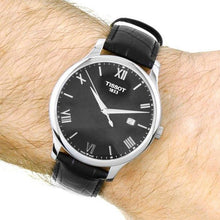 Load image into Gallery viewer, Tissot T Classic Tradition Black Dial Black Leather Strap Watch For Men - T063.610.16.057.00