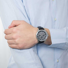 Load image into Gallery viewer, Maserati Successo 44mm Grey Dial Black Leather Strap Watch For Men - R8871621006