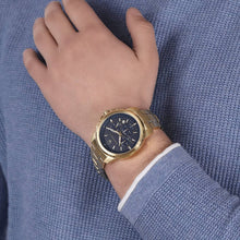 Load image into Gallery viewer, Maserati Successo Chronograph Blue Dial Gold Steel Strap Watch For Men - R8873621021