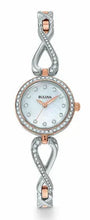 Load image into Gallery viewer, Bulova Crystals Mother of Pearl Dial Two Tone Steel Strap Watch for Women - 98X108