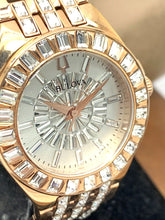 Load image into Gallery viewer, Bulova Phantom White Dial with Swarovski Baguettes Rose Gold Steel Strap Watch for Women - 98L268