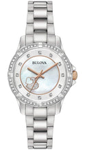 Load image into Gallery viewer, Bulova Crystal Collection Mother of Pearl Dial Silver Steel Strap Watch for Women - 98L232