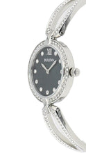 Load image into Gallery viewer, Bulova Crystal Black Mother of Pearl Dial Silver Steel Strap Watch for Women - 96L224