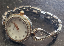 Load image into Gallery viewer, Bulova Crystals Mother of Pearl Dial Two Tone Steel Strap Watch for Women - 98X108