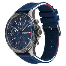 Load image into Gallery viewer, Tommy Hilfiger Bank Blue Dial Blue Rubber Strap Watch for Men - 1791721