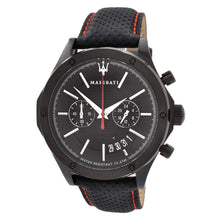 Load image into Gallery viewer, Maserati Circuito Black Dial Black Leather Strap Watch For Men - R8871627004