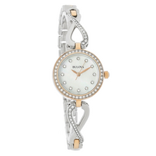 Load image into Gallery viewer, Bulova Crystals Mother of Pearl Dial Two Tone Steel Strap Watch for Women - 98X108