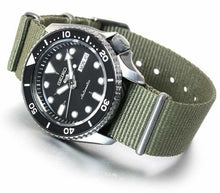 Load image into Gallery viewer, Seiko 5 Sport Automatic Black Dial Green Nylon Strap Watch For Men - SRPD65K4