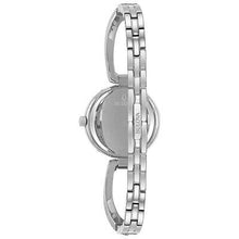 Load image into Gallery viewer, Bulova Crystal Black Mother of Pearl Dial Silver Steel Strap Watch for Women - 96L224