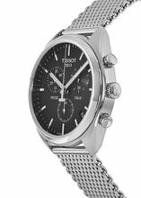 Load image into Gallery viewer, Tissot PR 100 Chronograph Black Dial Silver Mesh Bracelet Watch For Men - T101.417.11.051.01