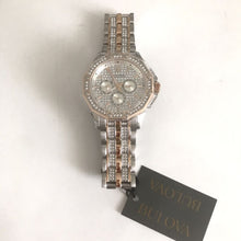 Load image into Gallery viewer, Bulova Octova Crystal Silver Dial Two Tone Steel Strap Watch for Men - 98C133