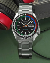 Load image into Gallery viewer, Seiko 5 Sports SKX Series Regatta Timer Retro Blue Dial Silver Steel Strap Watch For Men - SRPK13K1
