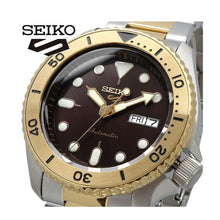 Load image into Gallery viewer, Seiko 5 Sports Automatic Brown Dial Two Tone Steel Strap Watch For Men - SRPK24