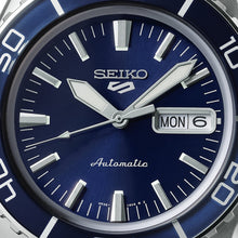 Load image into Gallery viewer, Seiko 5 Sports Automatic Blue Dial Silver Steel Strap Watch for Men - SRPK97K1