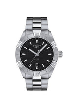 Load image into Gallery viewer, Tissot PR 100 Sport Quartz Black Dial Silver Steel Strap Watch For Men - T101.610.11.051.00