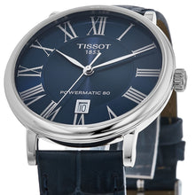 Load image into Gallery viewer, Tissot Carson Premium Powermatic 80 Blue Dial Blue Leather Strap Watch For Men - T122.407.16.043.00
