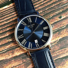 Load image into Gallery viewer, Tissot Carson Premium Blue Dial Blue Leather Strap Watch For Men - T122.410.16.043.00