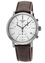 Load image into Gallery viewer, Tissot Carson Premium Chronograph White Dial Brown Leather Strap Watch For Men - T122.417.16.011.00