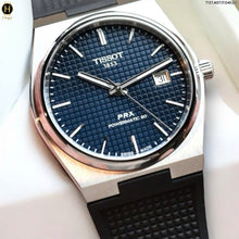 Load image into Gallery viewer, Tissot PRX Powermatic 80 Blue Dial Black Rubber Strap Watch for Men - T137.407.17.041.00