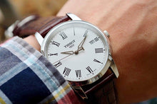 Load image into Gallery viewer, Tissot T Classic Dream White Dial Brown Leather Strap Watch for Men - T033.410.16.013.01