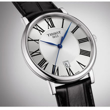 Load image into Gallery viewer, Tissot Carson Premium Silver Dial Black Leather Strap Watch For Men - T122.410.16.033.00