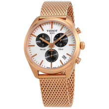 Load image into Gallery viewer, Tissot T Classic PR 100 Chronograph Silver Dial Rose Gold Mesh Bracelet Watch For Men - T101.417.33.031.01