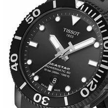 Load image into Gallery viewer, Tissot Seastar 1000 Powermatic 80 Black Dial Black Rubber Strap Watch For Men - T120.407.37.051.00