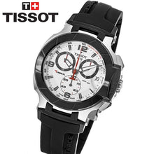 Load image into Gallery viewer, Tissot T Race Chronograph White Dial Black Rubber Strap Watch for Men - T048.417.27.037.00